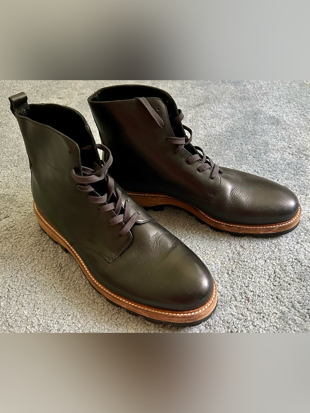 Clark’s Originals Lorwin Mali Italian Leather Boots Vibram - US 10 - Black